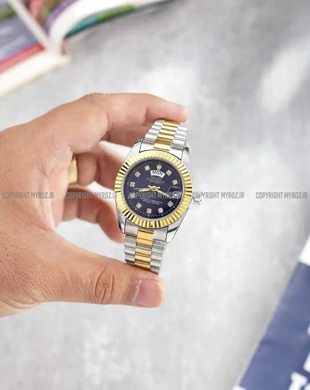 ساعت مچی زنانه رولکس ROLEX طرح DAY DATE مدل 2054 — تصویر ۲