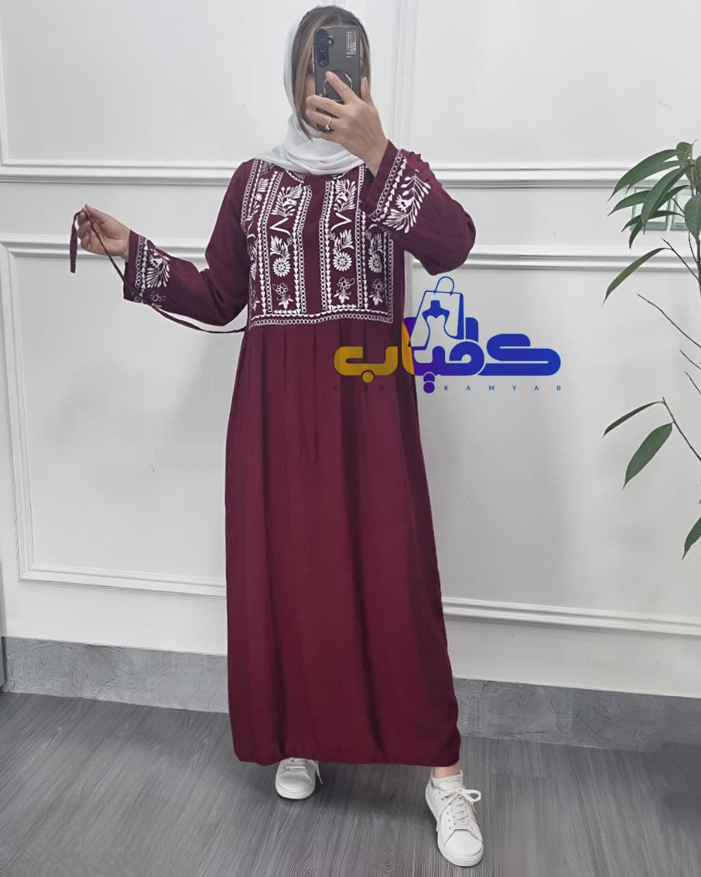 ساحلی مانتویی نخی چاپی طرح گندم/کد2830 — تصویر ۳