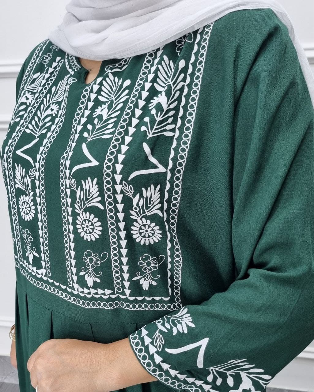 ساحلی مانتویی نخی چاپی طرح گندم/کد2830 — تصویر ۷