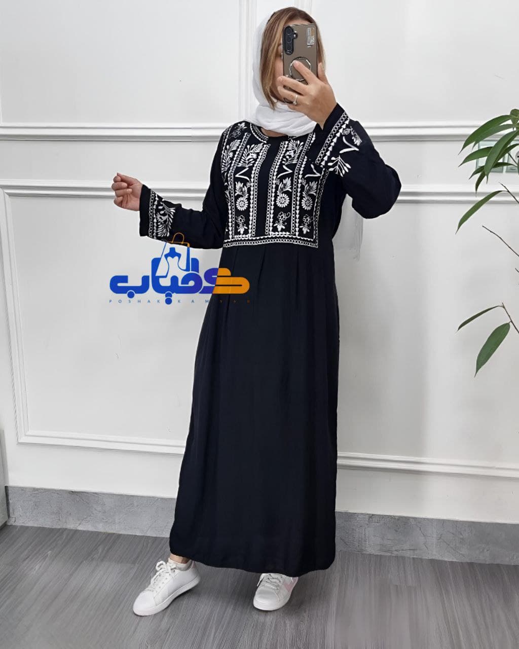 ساحلی مانتویی نخی چاپی طرح گندم/کد2830 — تصویر ۴