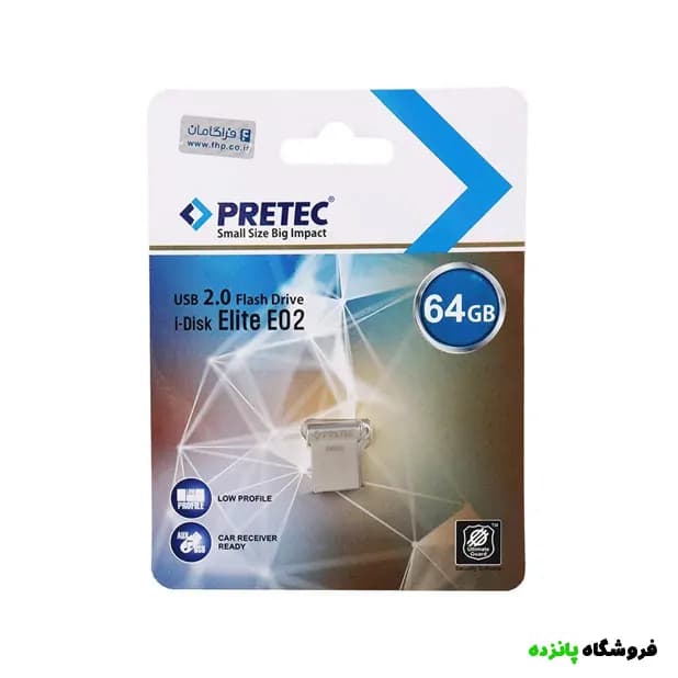 فلش 64 گیگ PRETEC مدل Elite E02 – فلزی