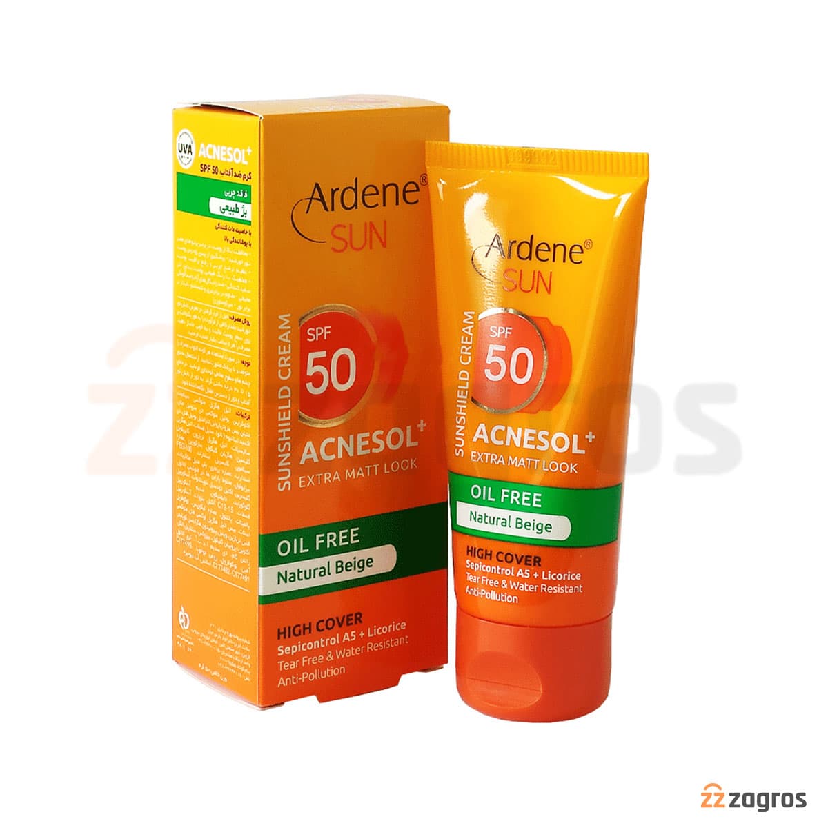 ضد آفتاب فاقد چربی SPF50 آردن بژ طبیعی پوست چرب (50 گرم) — تصویر ۲
