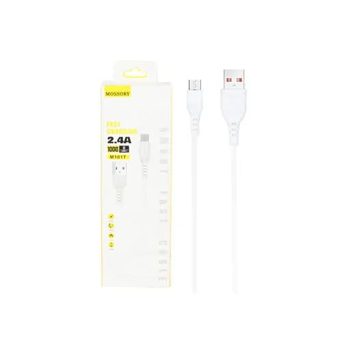 کابل شارژ فست اندروید MOSSORY مدل M101V – سفید