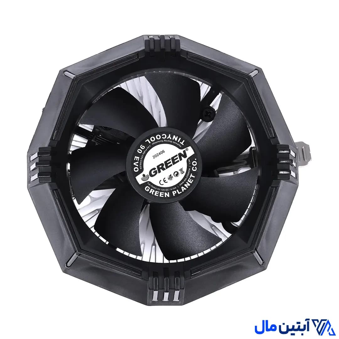 خنک کننده بادی پردازنده گرین Green TinyCool 90 EVO — تصویر ۲