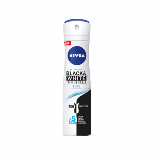 اسپری ضد تعریق نیوا NIVEA زنانه مدل BLACK WHITE INVISIBLE FRESH حجم 150میل