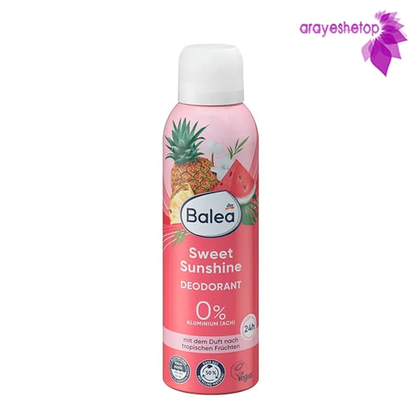 اسپری دئودورانت زنانه باله آ آلومینیوم صفر حجم200میل مدل سوییت سان شاین Balea Sweet Sunshine