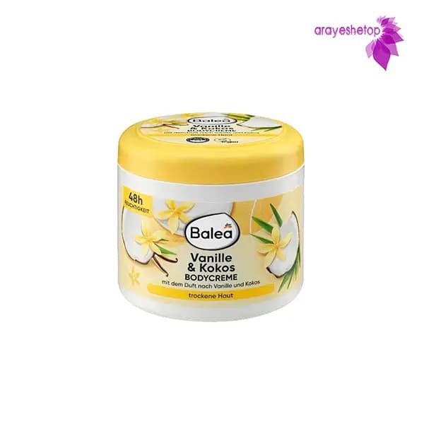 کرم مرطوب کننده بدن وانیل و نارگیل باله آ