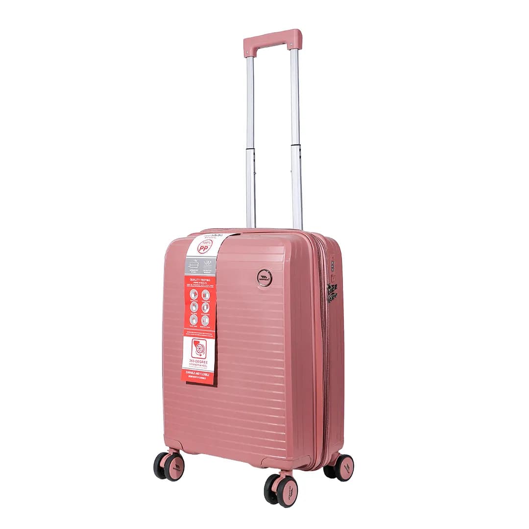 چمدان Monza مدل M-077-PP-SX سایز کوچک به همراه چمدان لوازم آرایشی — تصویر ۶