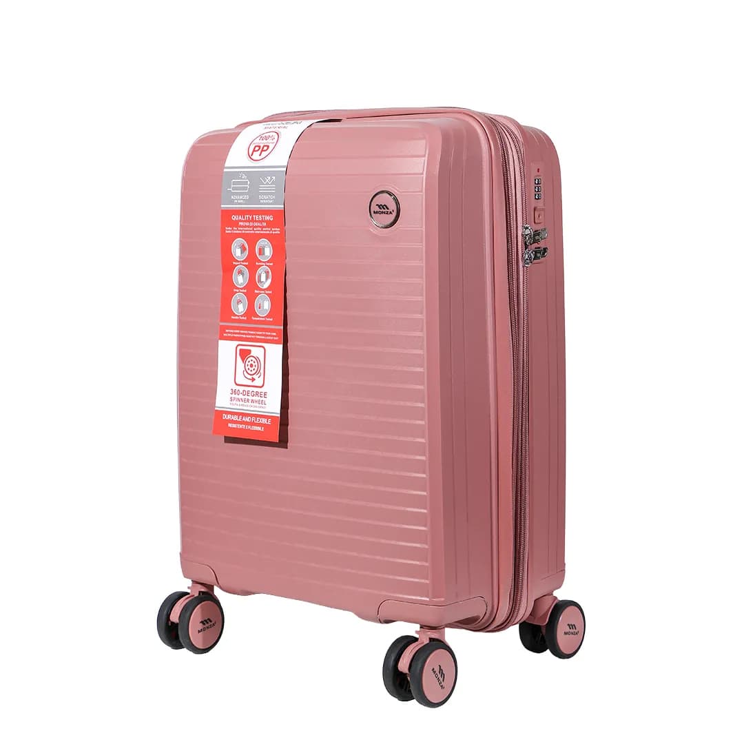 چمدان Monza مدل M-077-PP-SX سایز کوچک به همراه چمدان لوازم آرایشی — تصویر ۷