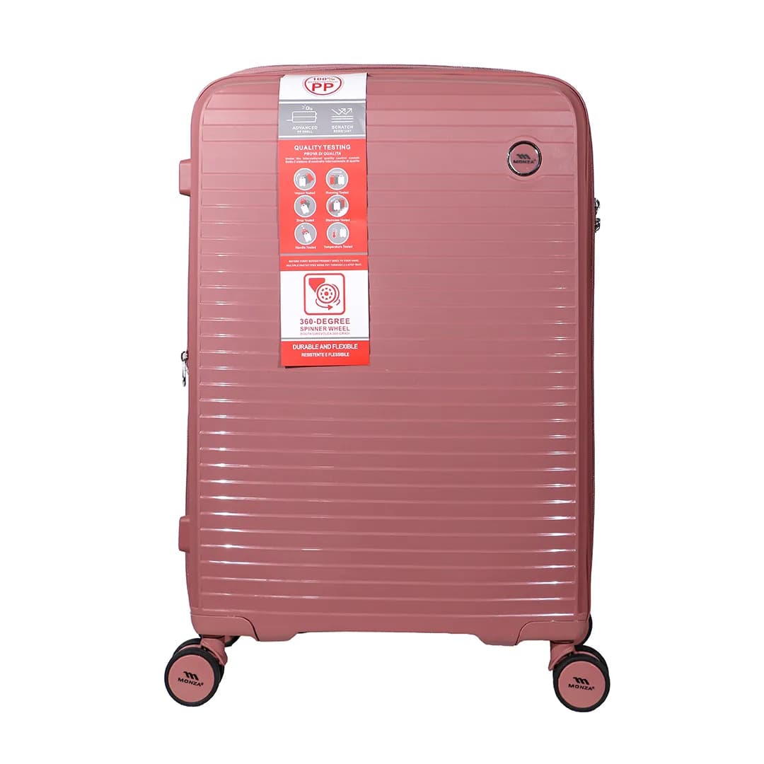 چمدان Monza مدل M-077-PP-SX سایز کوچک به همراه چمدان لوازم آرایشی — تصویر ۸