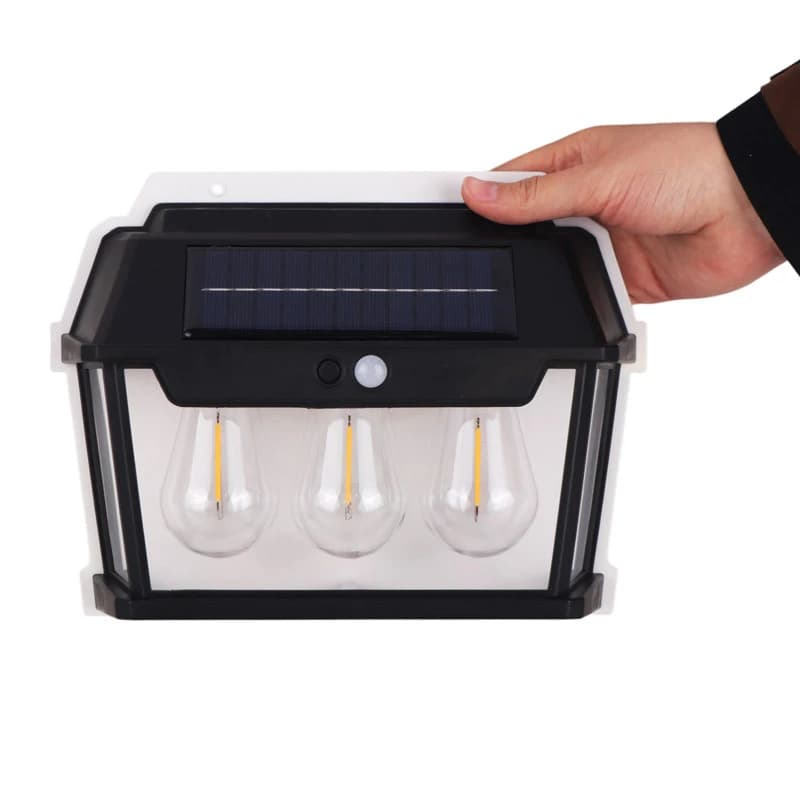 چراغ دیواری سنسوردار خورشیدی HW999-3W — تصویر ۶