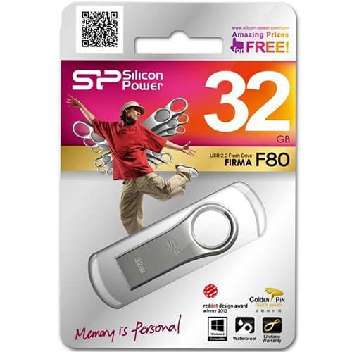 فلش SP-32GB-f80/استیل — تصویر ۲