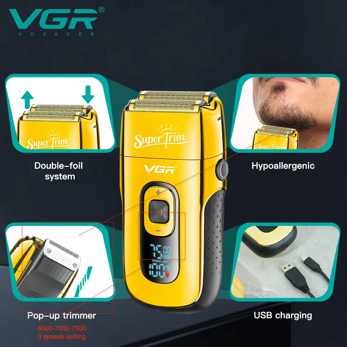 شیور غلتکی وی جی آر مدل V-332 — تصویر ۴