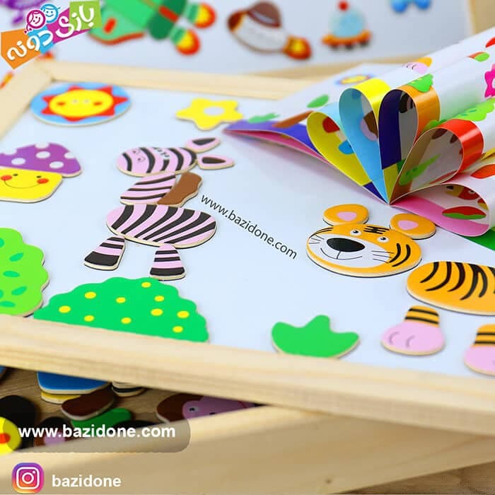 تخته مگنتی دو طرفه چوبی حشرات — تصویر ۳