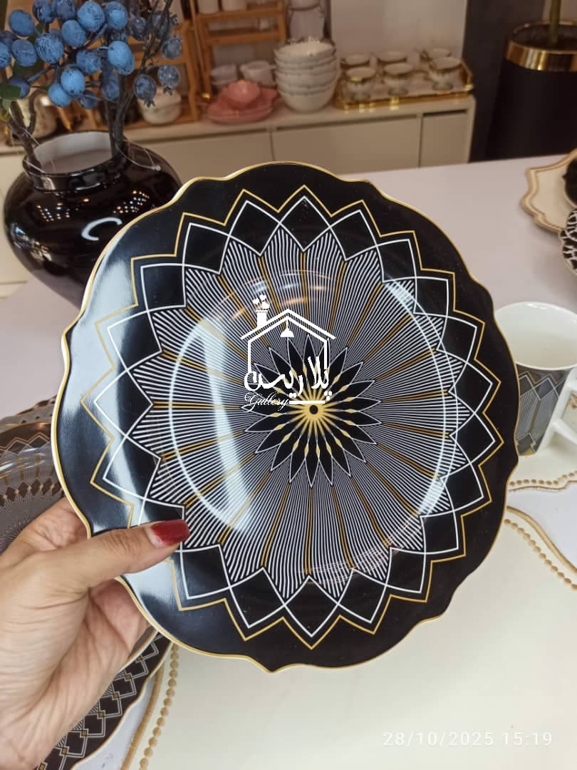 سرویس غذاخوری28پارچه بن چاینا ونتی(VENTI)طرح1مشکی 43265 — تصویر ۷