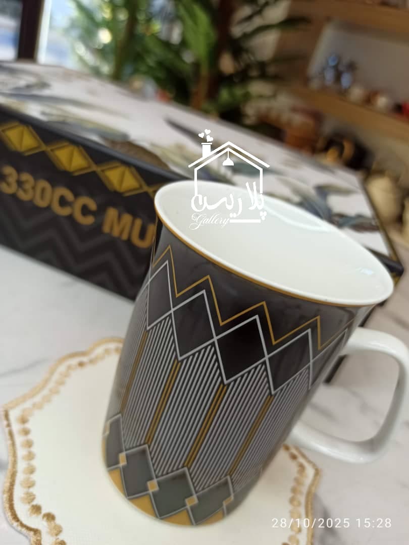 لیوان بن چاینا برند ونتی(VENTI)طرح1 مشکی 41172 — تصویر ۲