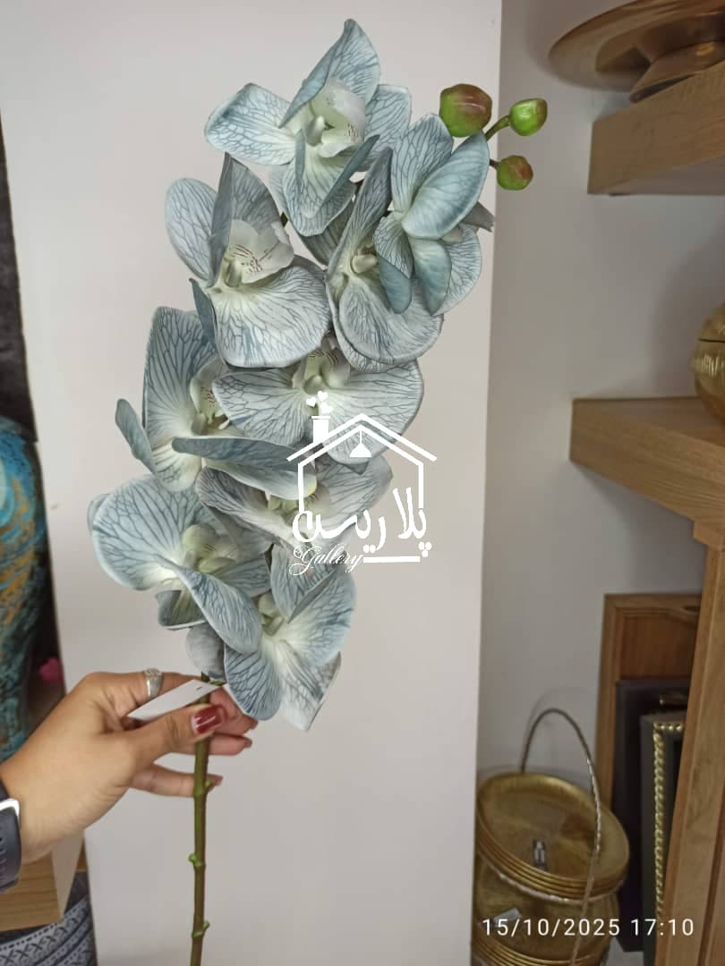 شاخه گل ارکیده ۹گل چرمی ۱۶۲۴۹ — تصویر ۲