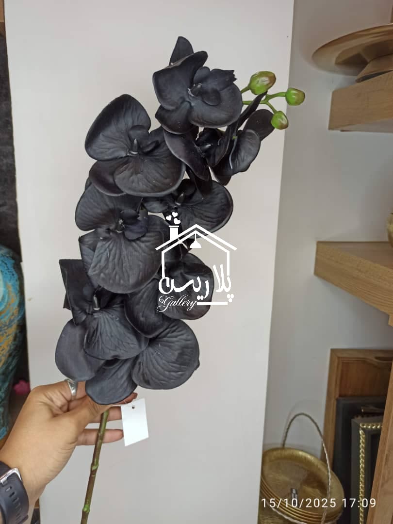 شاخه گل ارکیده ۹گل چرمی ۱۶۲۴۹ — تصویر ۴