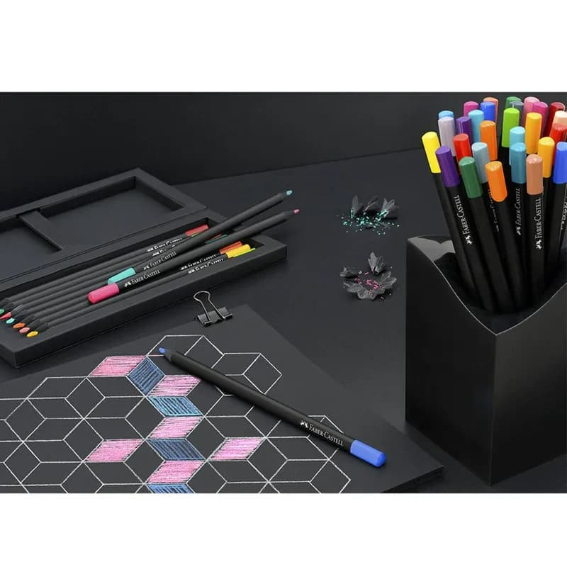مداد رنگی فابرکاستل مدل Black Edition مجموعه 24 عددی — تصویر ۵