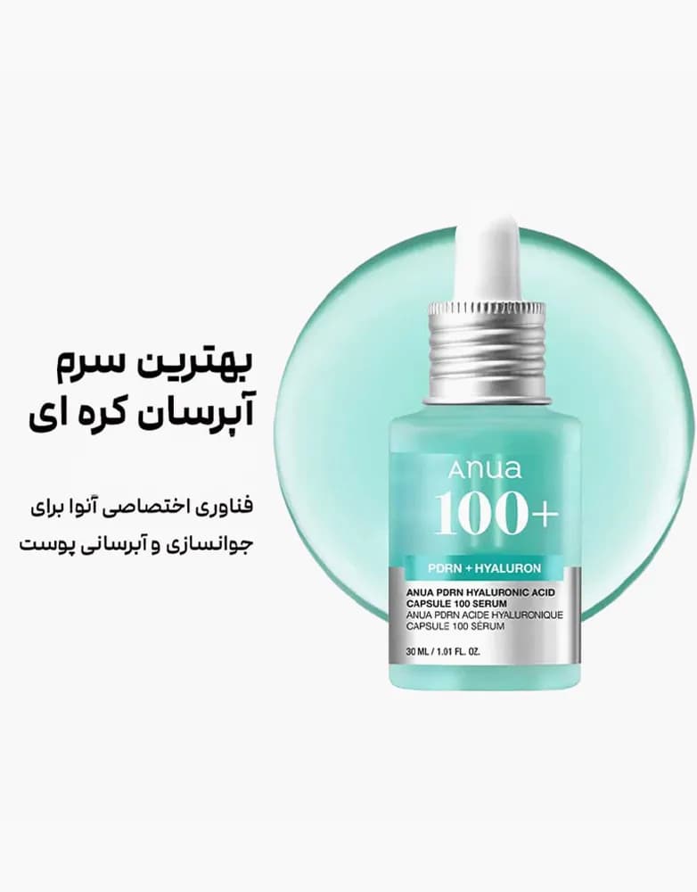 سرم آبرسان آنوا هیالورونیک اسید و PDRN | حجم 30 میل — تصویر ۴