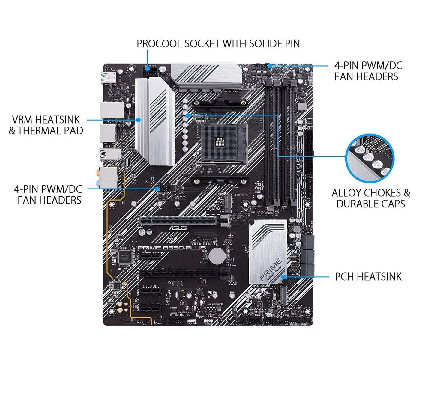 مادربرد ایسوس MOTHERBOARD ASUS Prime B550-Plus — تصویر ۴