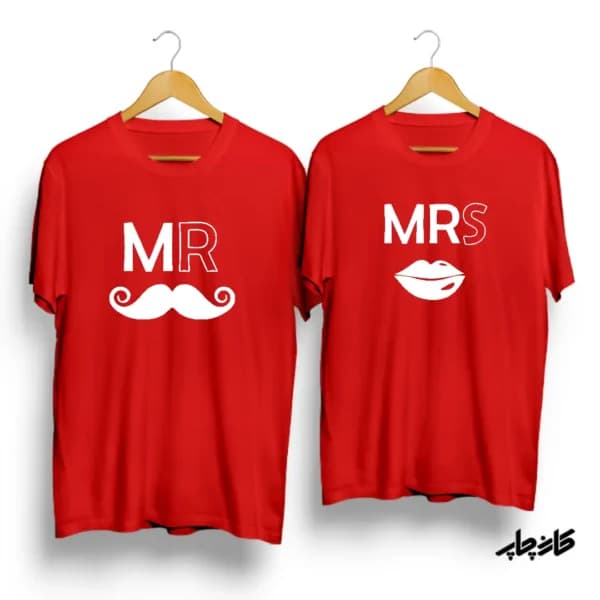 تیشرت ست نخی آقا و خانوم Mr/Mrs — تصویر ۲