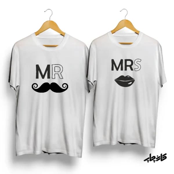 تیشرت ست نخی آقا و خانوم Mr/Mrs — تصویر ۳