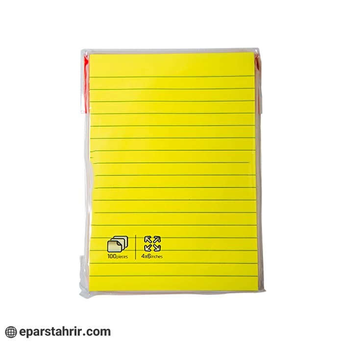کاغذ یادداشت کایزر (SK388) لبه چسب دار A6 خط دار