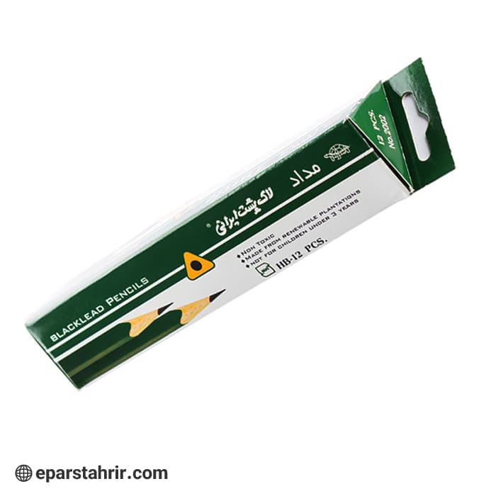 مداد مشکی لاک پشت سه گوش (بسته 12 عددی)