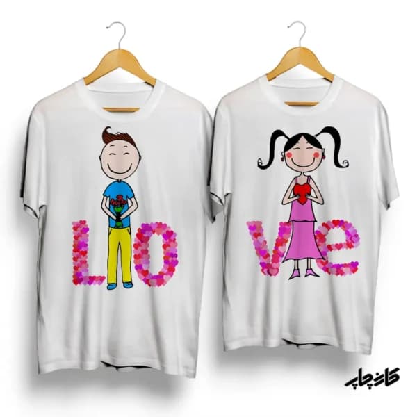 تیشرت ست دختر و پسر LOVE
