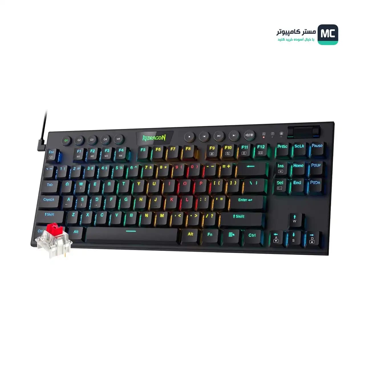 کیبورد مکانیکال گیمینگ ردراگون Horus TKL K622 RGB