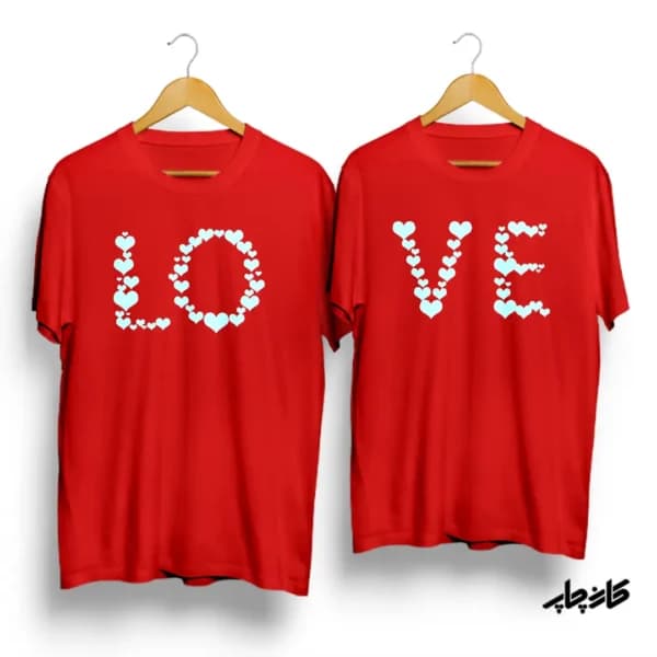 تیشرت ست LOVE قلبی — تصویر ۳