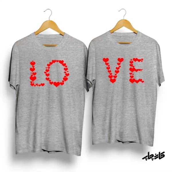 تیشرت ست LOVE قلبی — تصویر ۴
