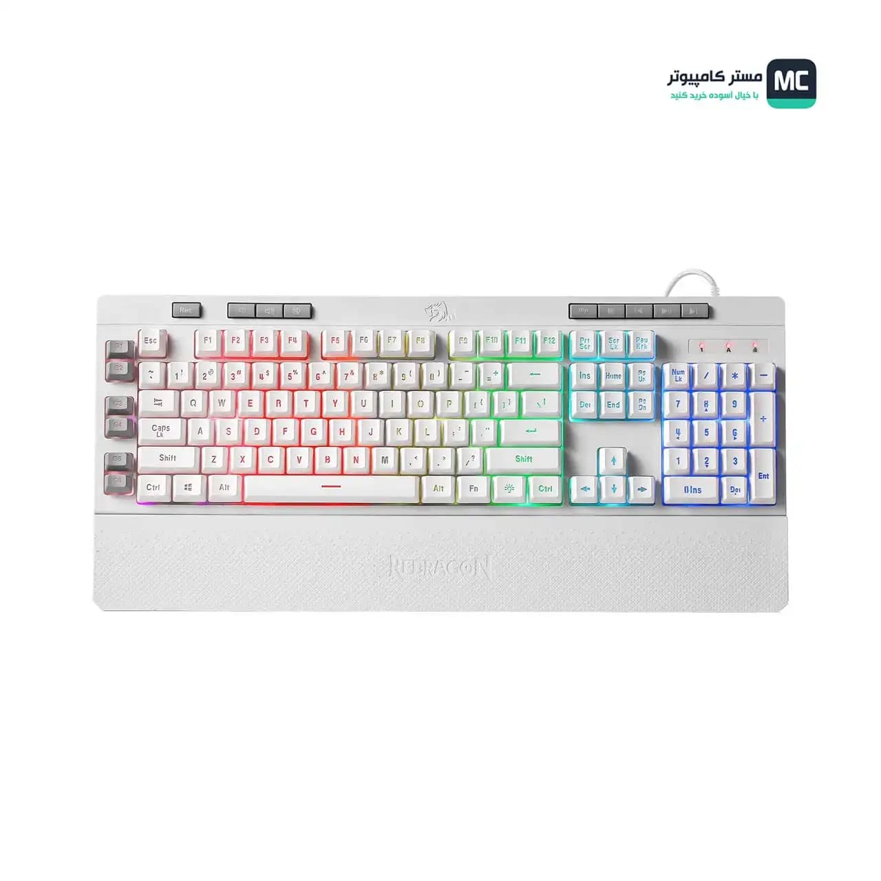 کیبورد گیمینگ ردراگون K512 SHIVA RGB White
