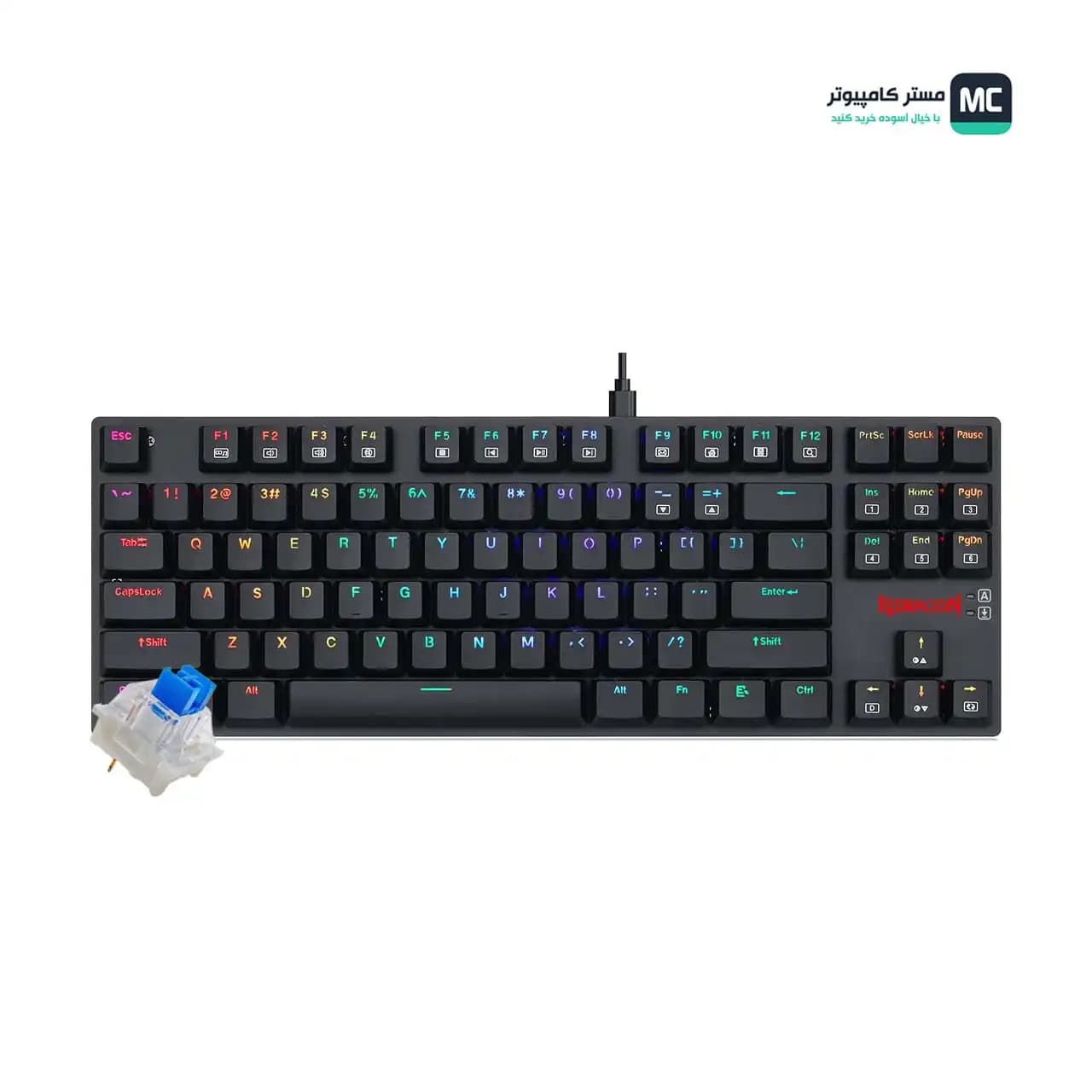 کیبورد مکانیکال گیمینگ ردراگون APS TKL K607 RGB