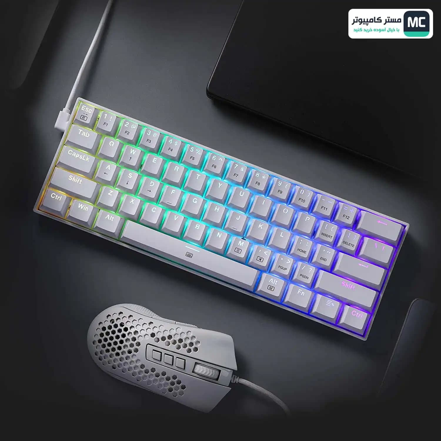 کیبورد مکانیکال گیمینگ ردراگون Dragonborn K630 RGB White — تصویر ۳