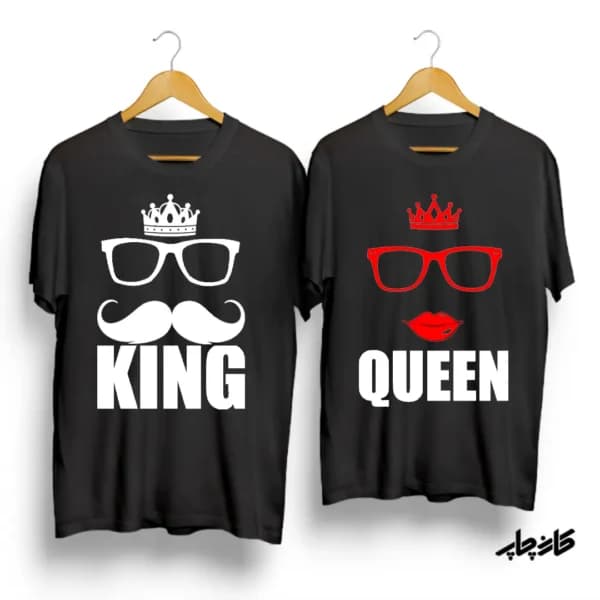 ست تیشرت KING/QUEEN عینکی — تصویر ۲