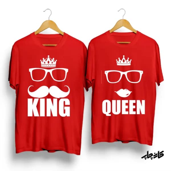 ست تیشرت KING/QUEEN عینکی — تصویر ۳