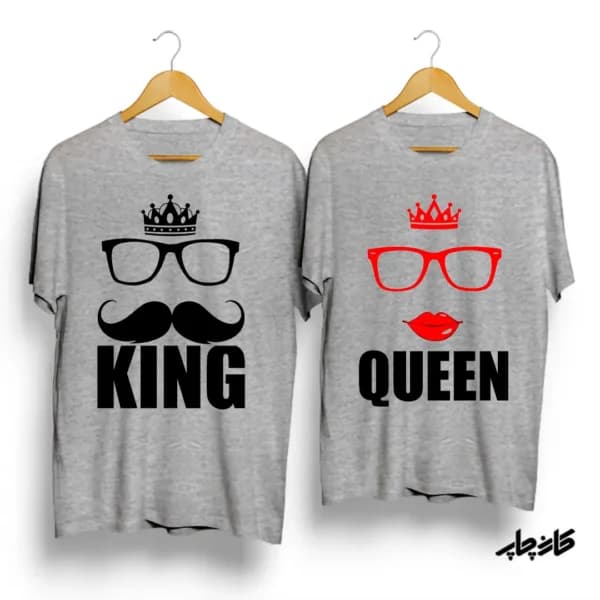 ست تیشرت KING/QUEEN عینکی — تصویر ۴
