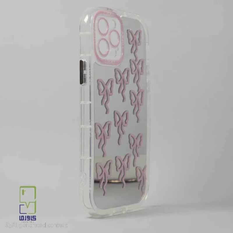 قاب آیفون 14 پرو مکس دخترانه | آینه‌ای پاپیون – iPhone 14 Pro Max — تصویر ۳