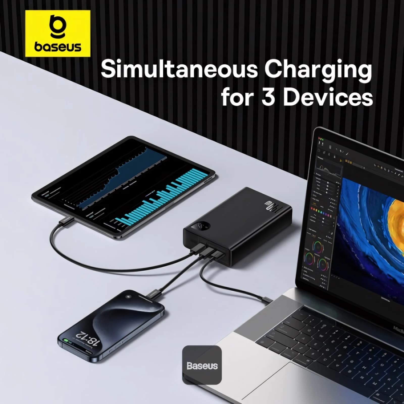پاوربانک بیسوس مدل PPXJ2065 ظرفیت 24000 میلی آمپرساعت — تصویر ۷