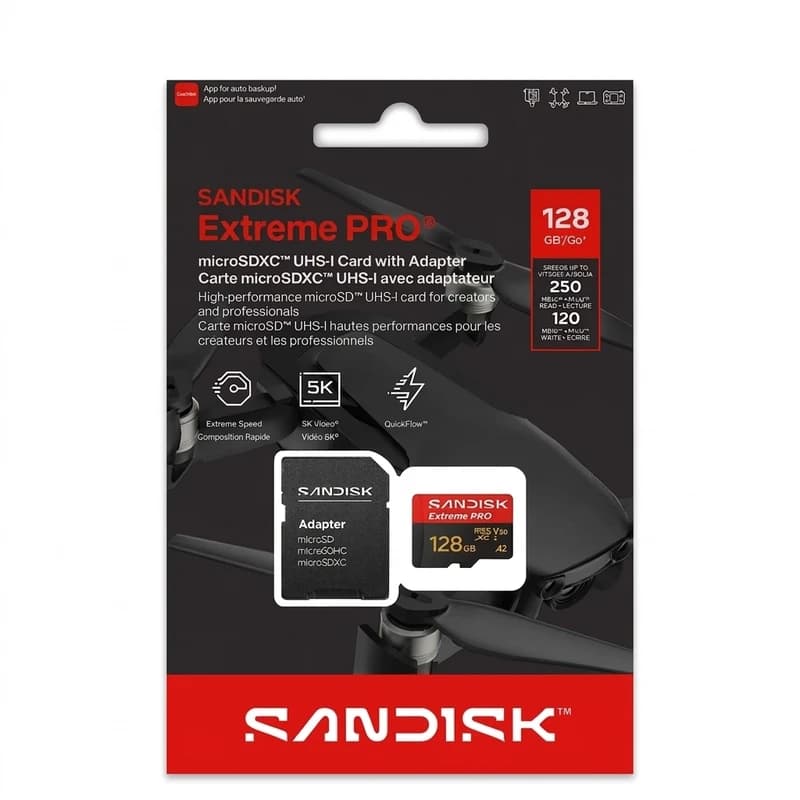 کارت حافظه میکرو 128 گیگ سن دیسک SanDisk Extreme Pro V30 U3 A2 C10 250MB/s — تصویر ۲