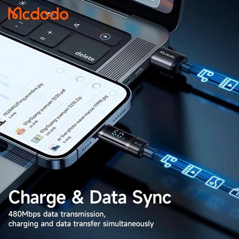 کابل لایتنینگ فست شارژ 3 آمپر مک دودو MCDODO CA-5000 — تصویر ۳