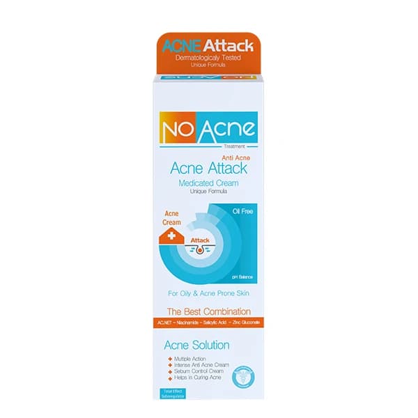 کرم ضد جوش آکنه اتک نوآکنه No Acne Attack Medicated Cream 50ml — تصویر ۴