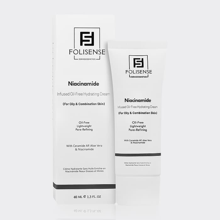 کرم آبرسان نیاسینامید فولیسنس Folisense Infused Oil-Free Hydrating Cream 40ml — تصویر ۲