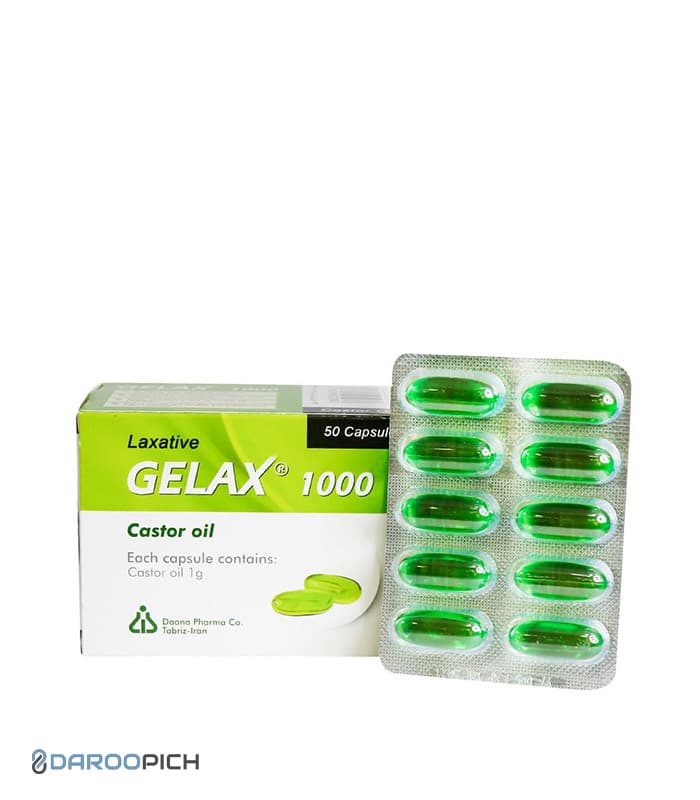 کپسول ژلاکس 1000 (روغن کرچک) دانا