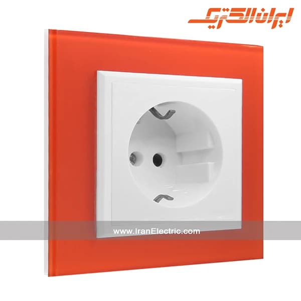پریز برق ارت برلیان کریستال نارنجی