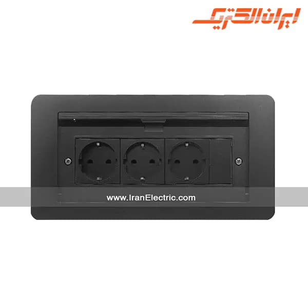 پریز توکار کابینتی دیاموند M7 مشکی — تصویر ۲