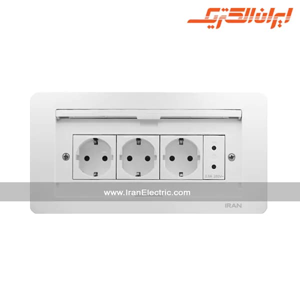 پریز توکار کابینتی دیاموند M7 سفید — تصویر ۲