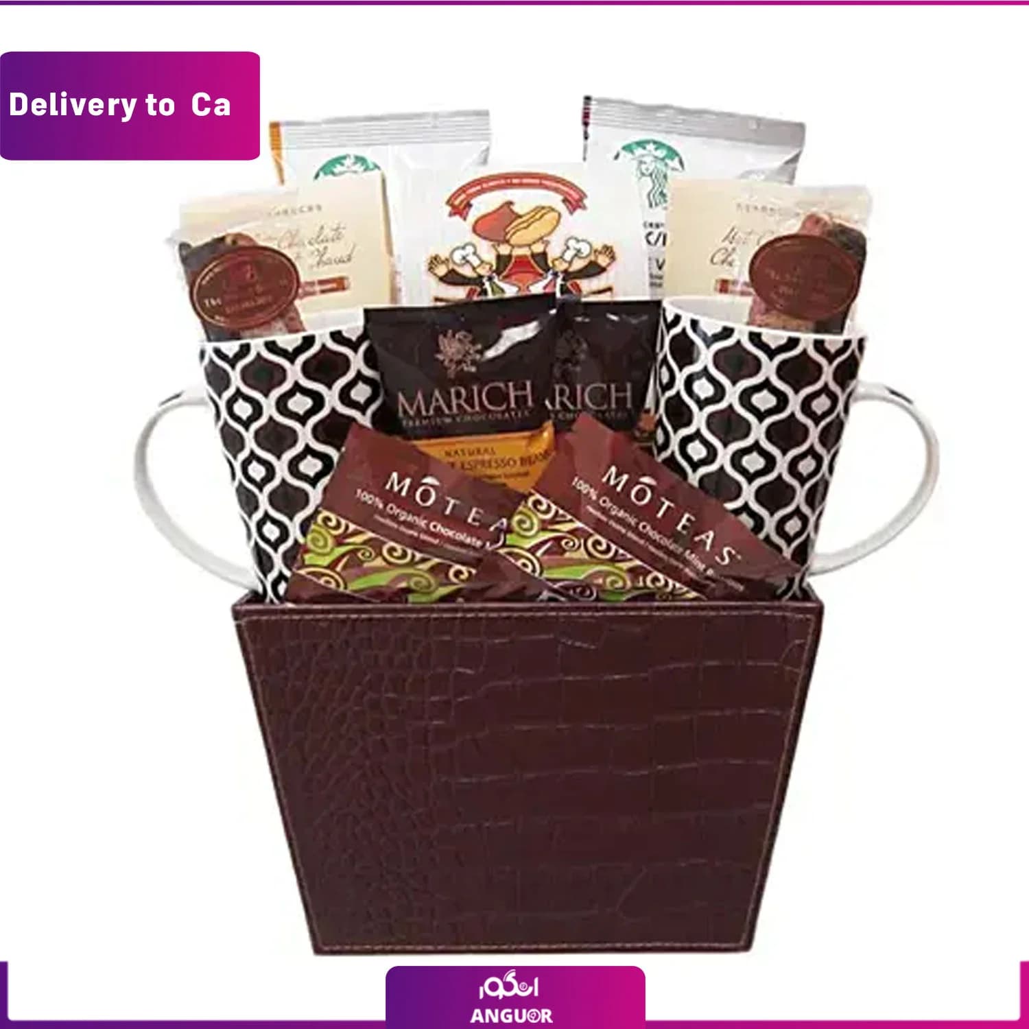 سبد شکلات قهوه(ارسال کیک وشیرینی به کانادا)